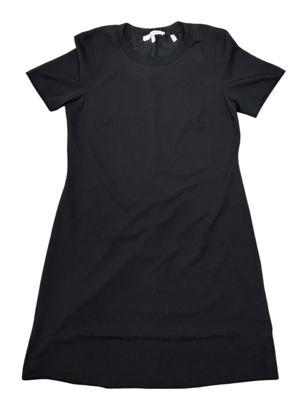Lark & Ro Little Black Dress Size 6 Crew Neck Short Sleeve Stretch Knee Length